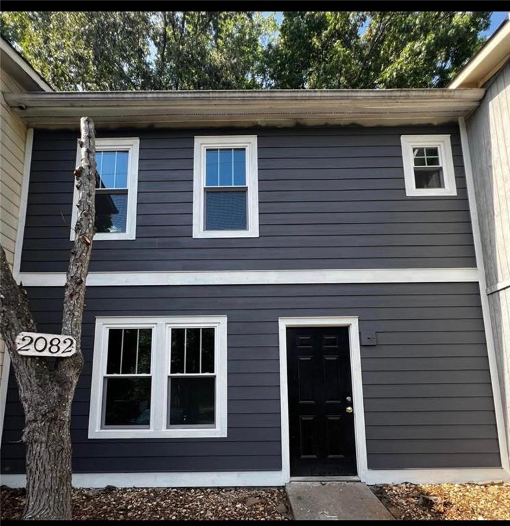 a front view of a house