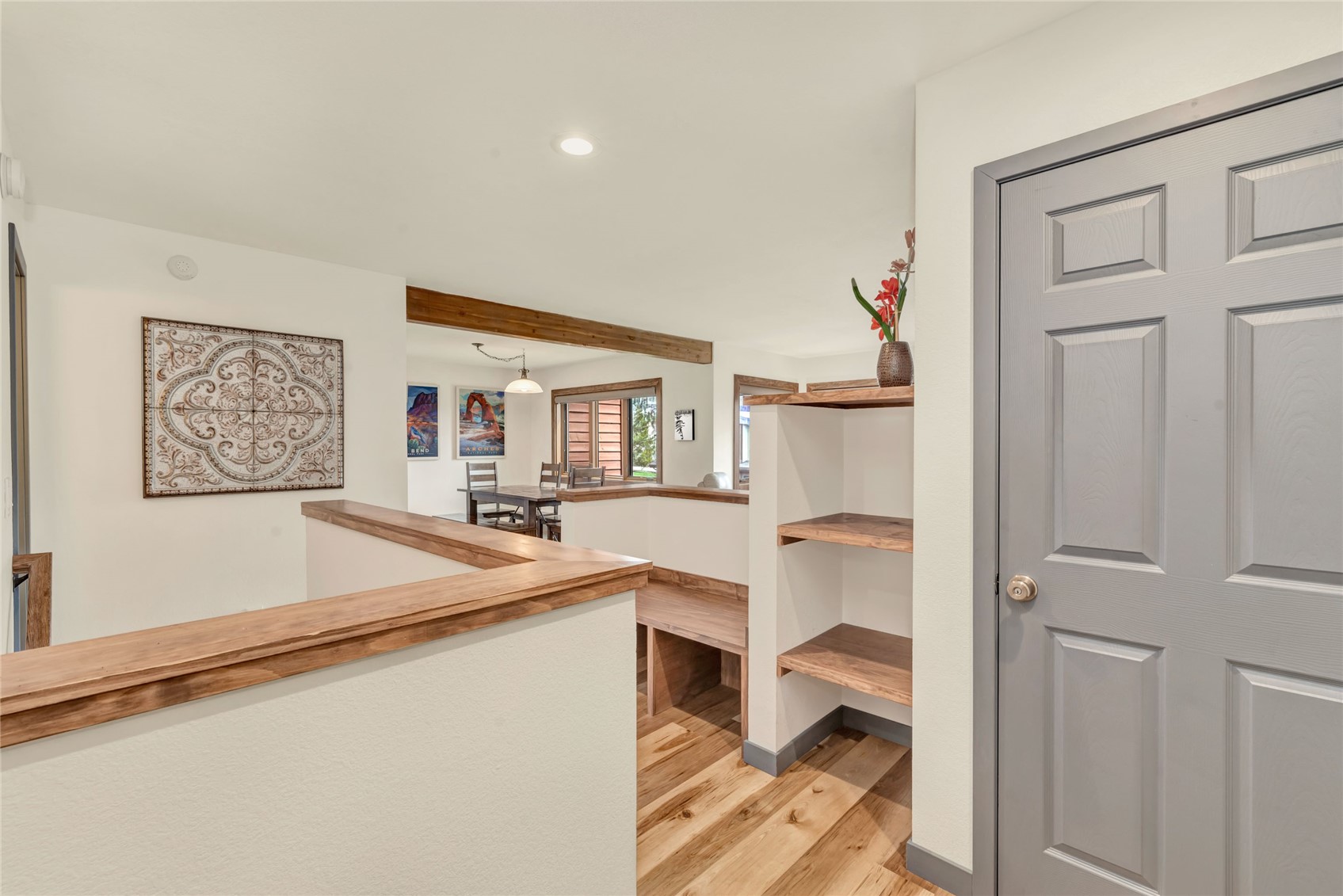 1700 Ranch Road, Unit 215 Steamboat Springs, CO 80487 - Photo 4 of 47 entry area with bench, closet, shelves