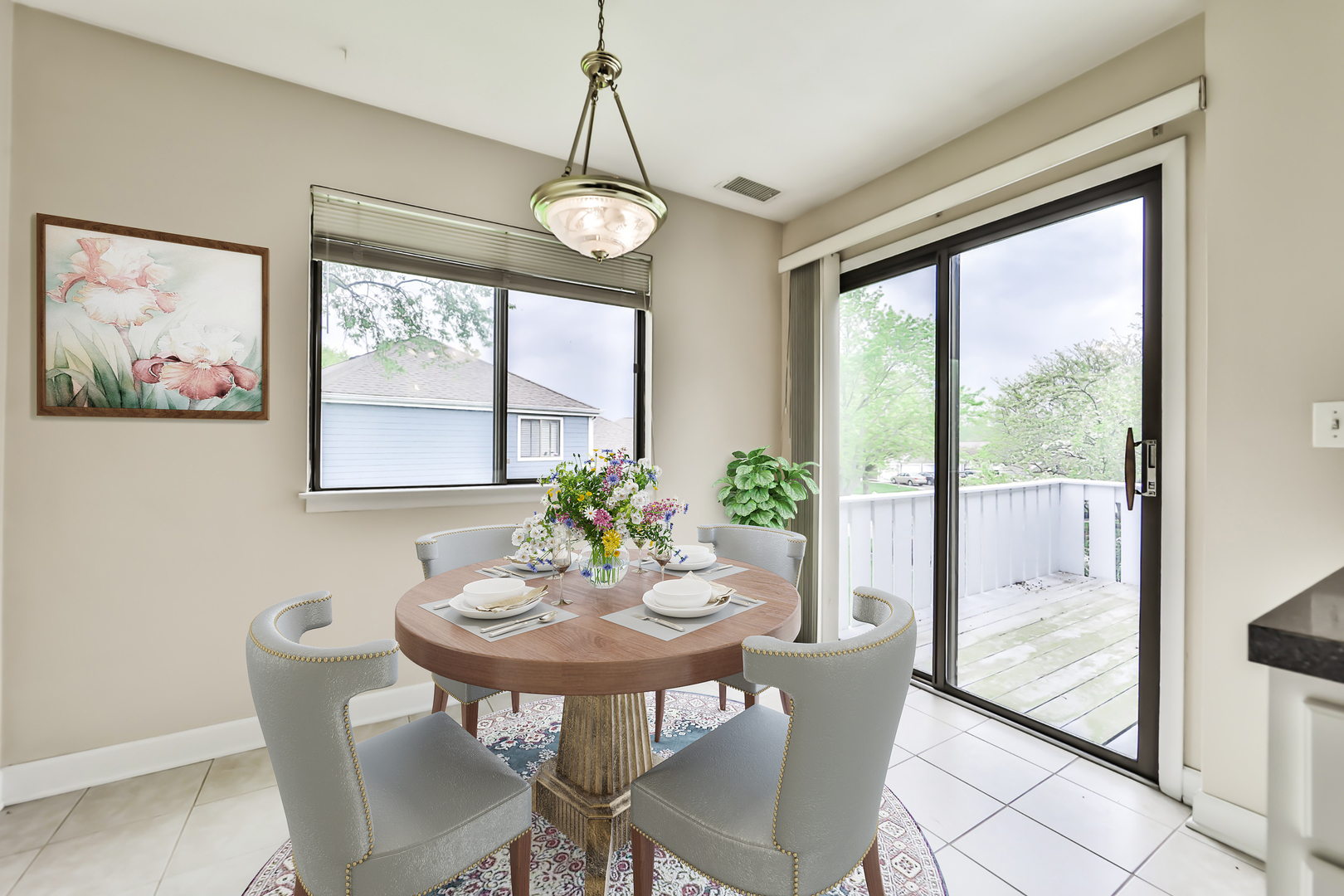 1502 7 Pines Road, Unit D2 Schaumburg, IL 60193 - Photo 29 of 34 a view of a dining room with furniture window and outside view