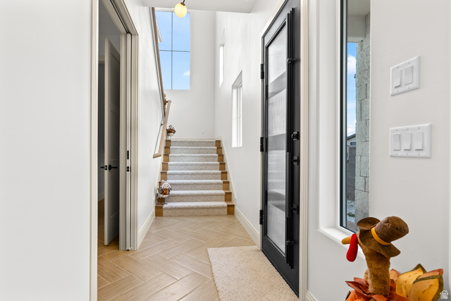 226 East 1100 North Hurricane, UT 84737 - Photo 14 of 49 Entryway featuring plenty of natural light and parquet flooring