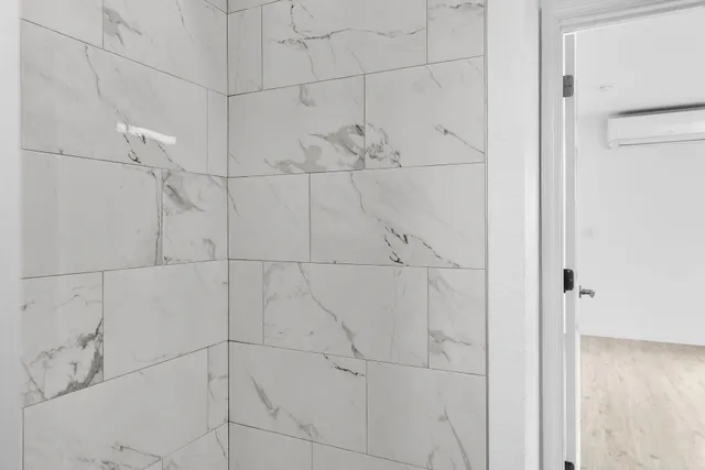 view of bathroom with shower