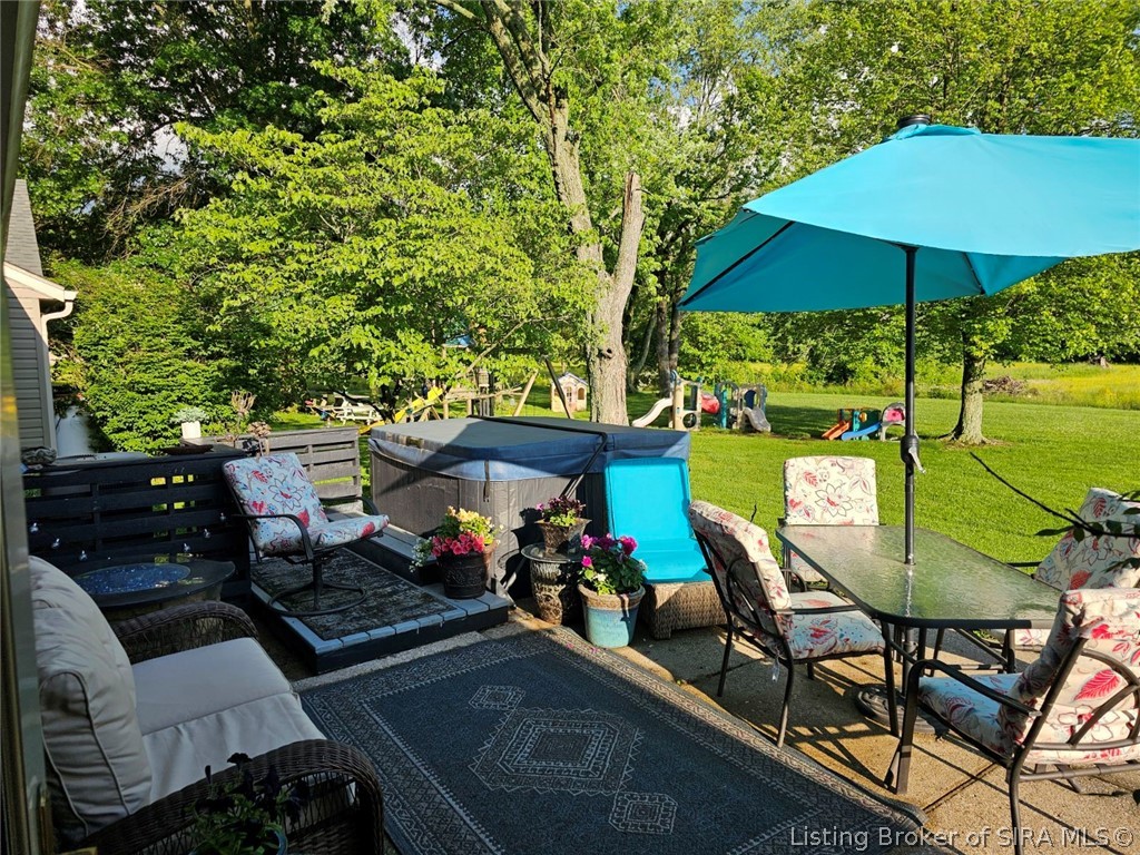 317 Meadow Lane Madison, IN 47250 - Photo 35 of 41 Rear Patio & Hot Tub