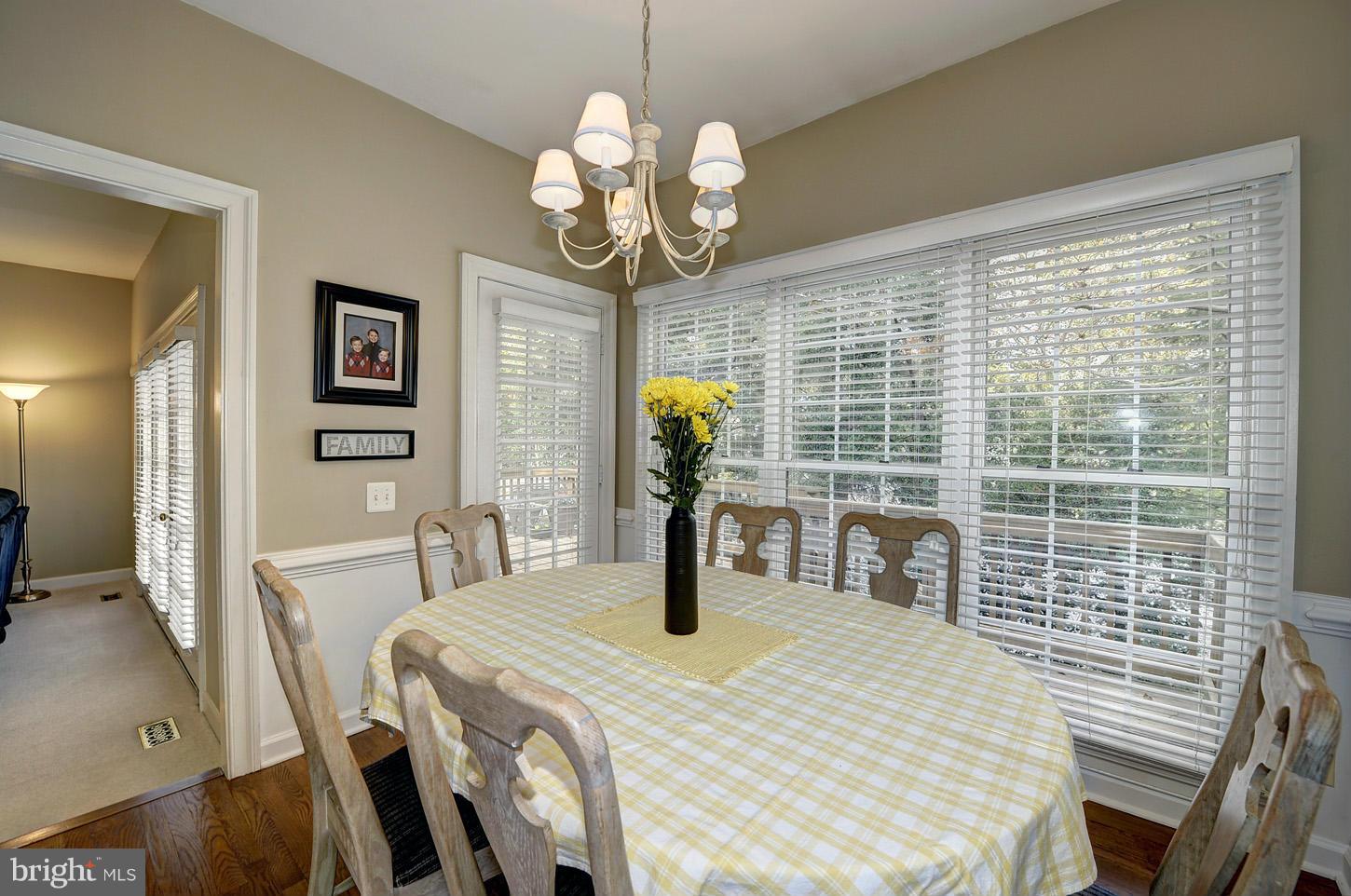 9702 Hidden Valley Road Vienna, VA 22181 - Photo 9 of 30 Breakfast Room w/chair rail leads to deck