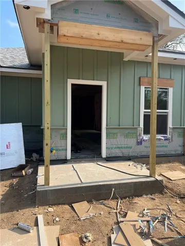 a view of house and front door