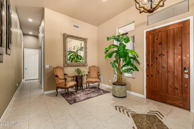 a view of a dining area with furniture