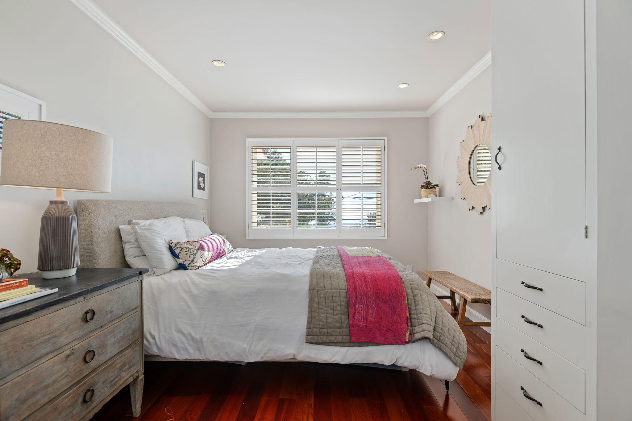 712 Arbolado Road Santa Barbara, CA 93103 - Photo 23 of 28 a bedroom with a bed and a window