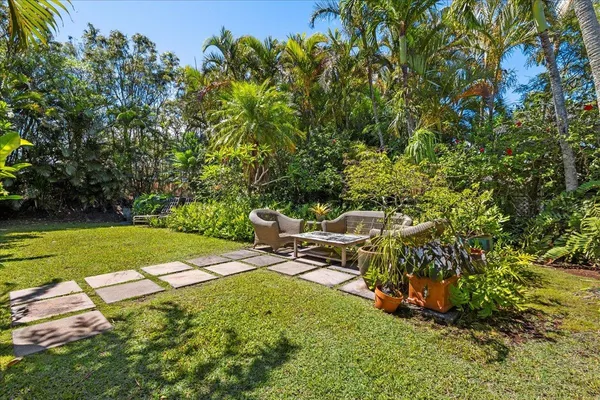 a view of an outdoor space with seating area