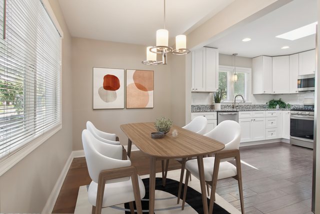 19309 Wolf Road Mokena, IL 60448 - Photo 13 of 37 a view of a dining room with furniture window and wooden floor