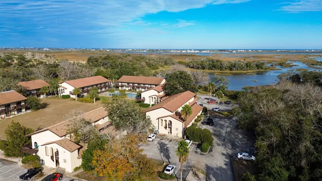 an aerial view of multiple house