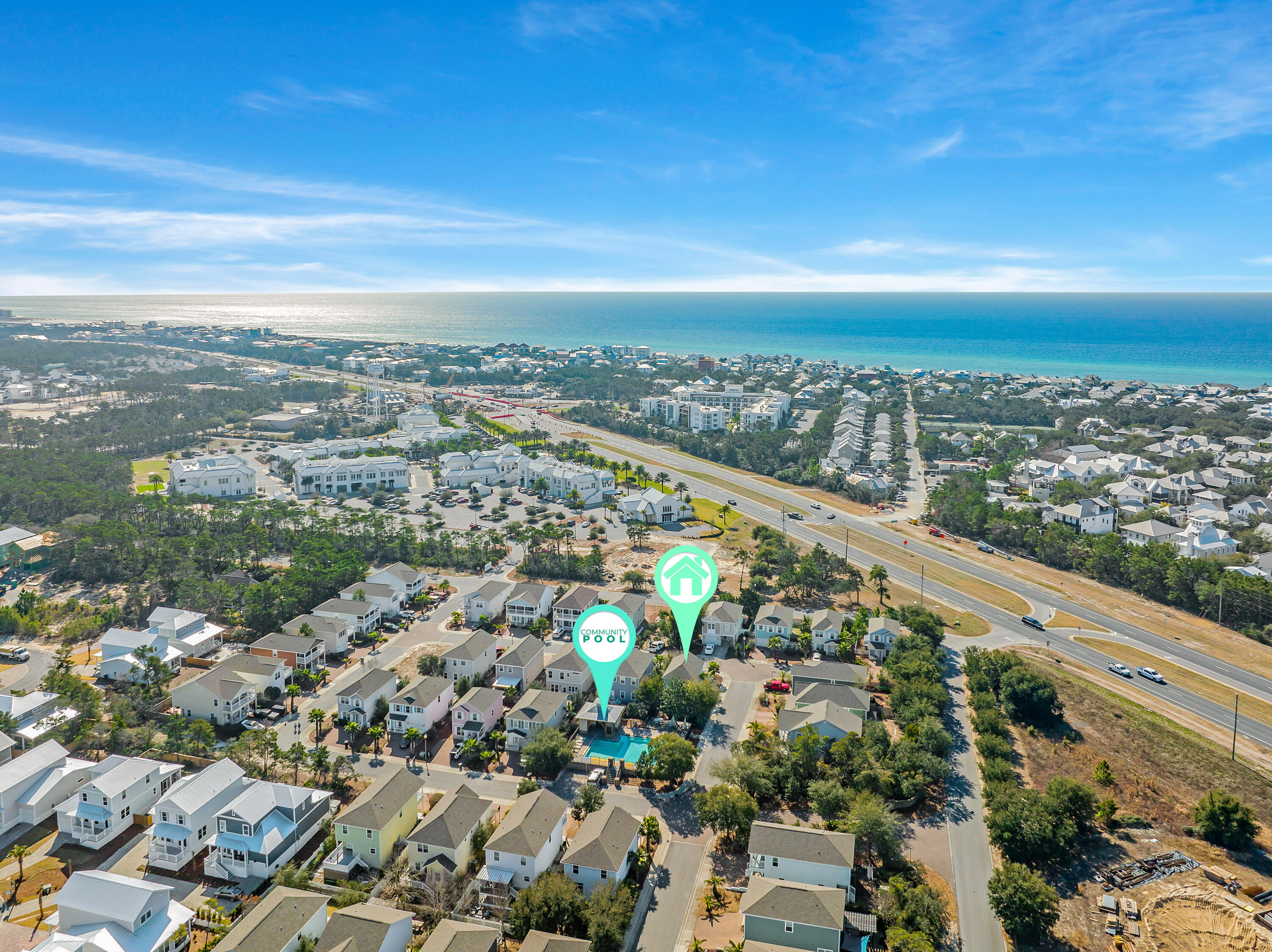 44 St Vincent Lane Inlet Beach, FL 32461 - Photo 44 of 45 an aerial view of city and lake