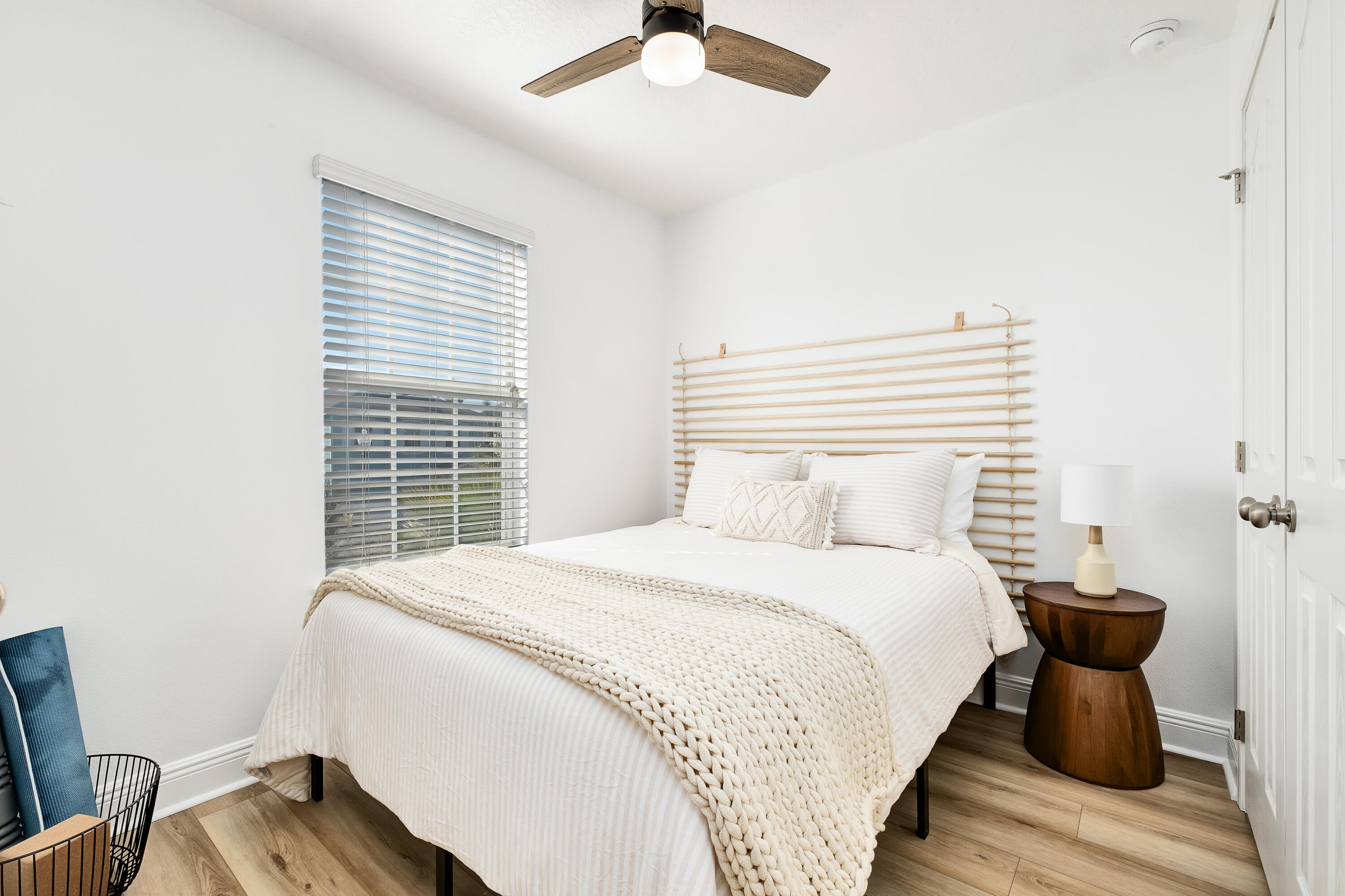 44 St Vincent Lane Inlet Beach, FL 32461 - Photo 6 of 45 a bedroom with a bed and a chandelier