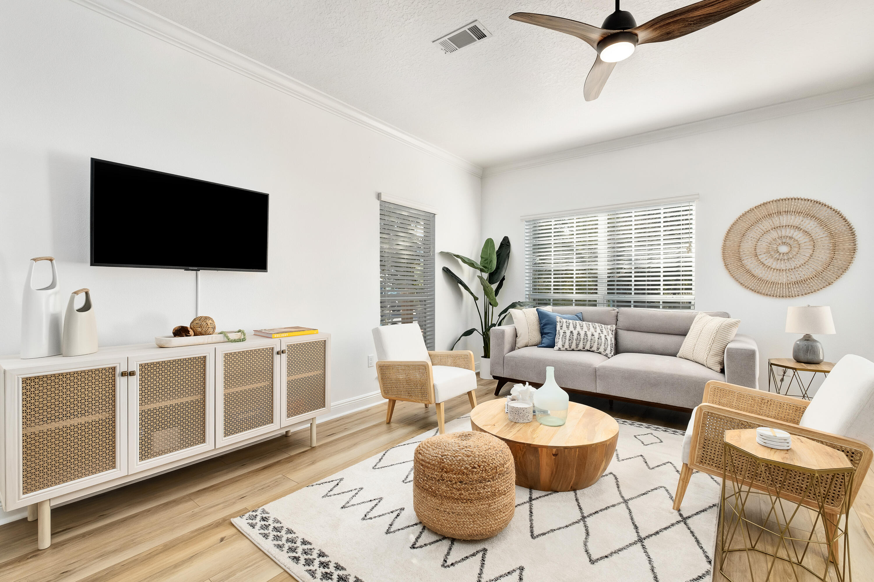 44 St Vincent Lane Inlet Beach, FL 32461 - Photo 8 of 45 a living room with furniture and a flat screen tv