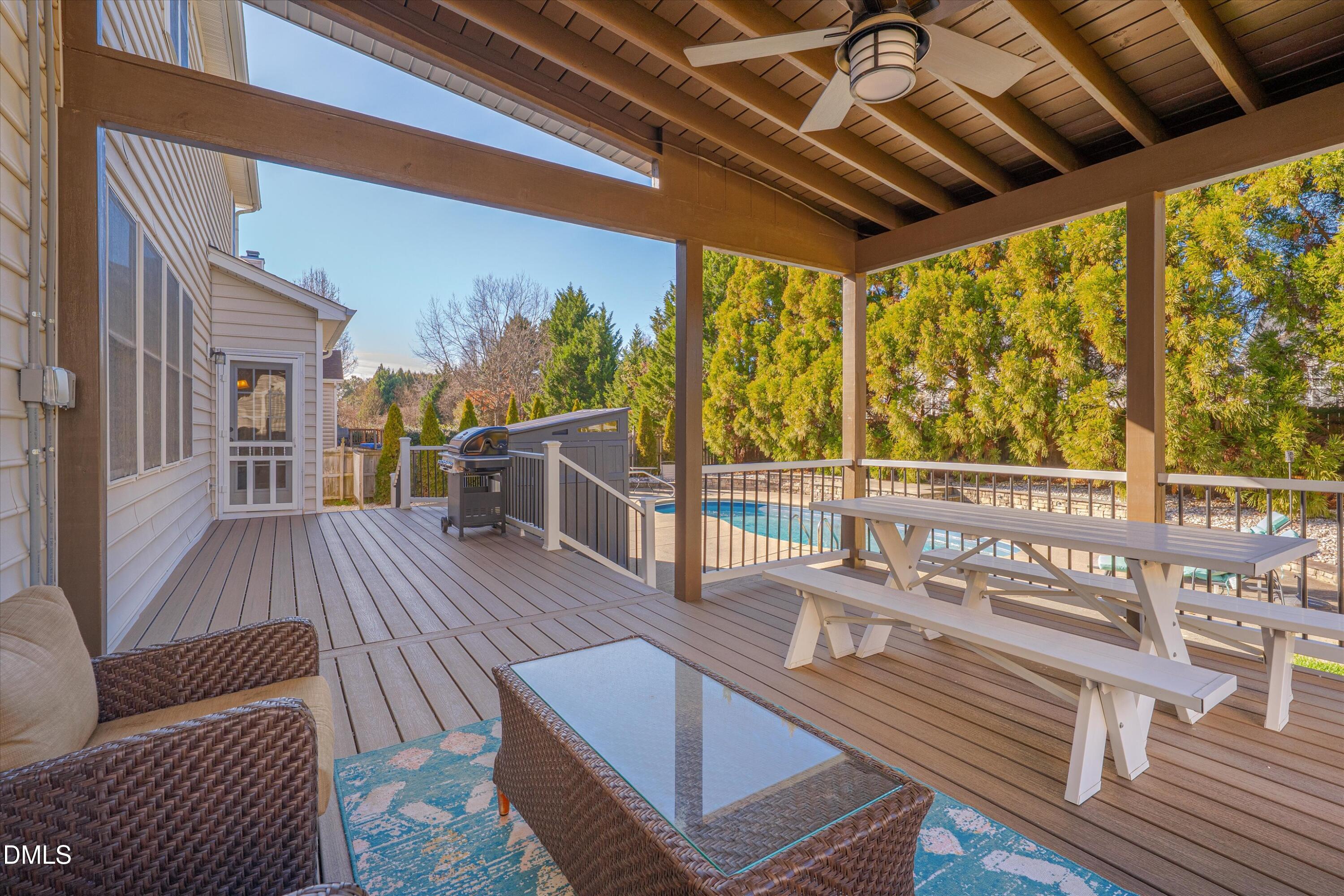 112 Beckford Road Cary, NC 27518 - Photo 4 of 55 Added Trex deck with roof