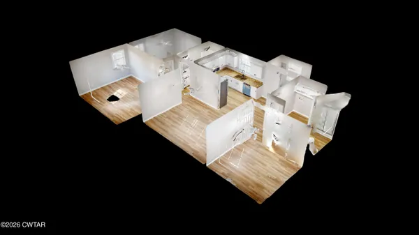 a view of a room with stairs