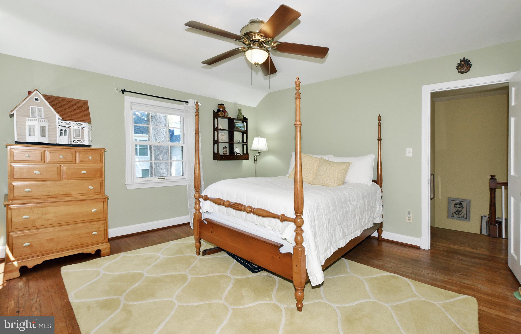 4515 Sleaford Road Bethesda, MD 20814 - Photo 27 of 47 Bedroom #2 is Spacious and has a Ceiling Fan