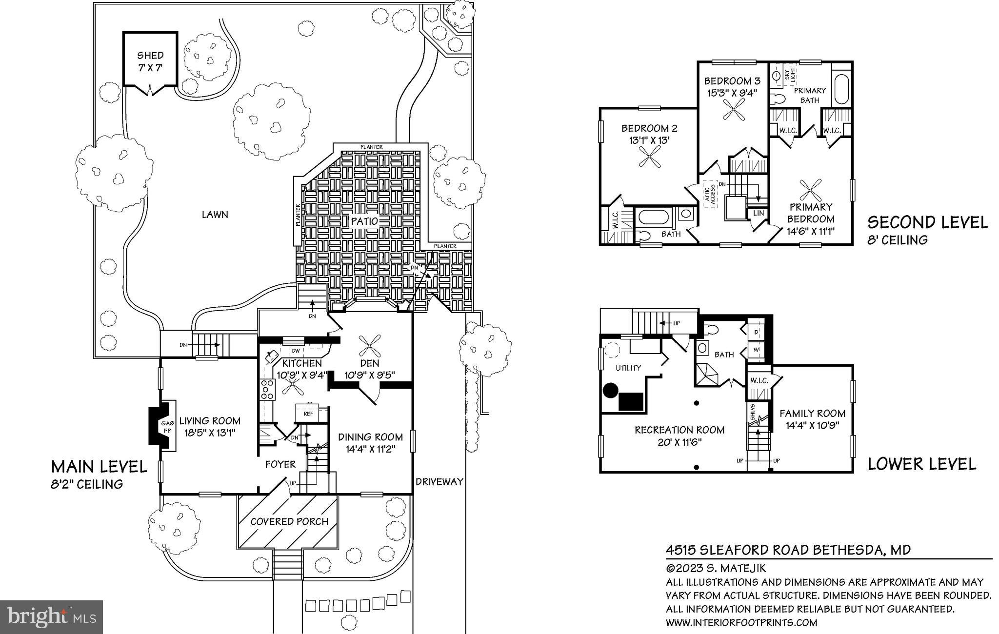 4515 Sleaford Road Bethesda, MD 20814 - Photo 47 of 47 Floor Plan of House & Yard