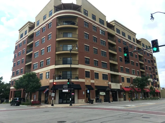 a front view of a building