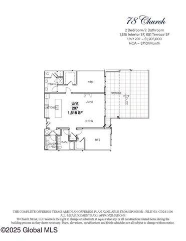 $1,205,000 | 78 Church Street, Unit 207, Saratoga Springs, NY 12866