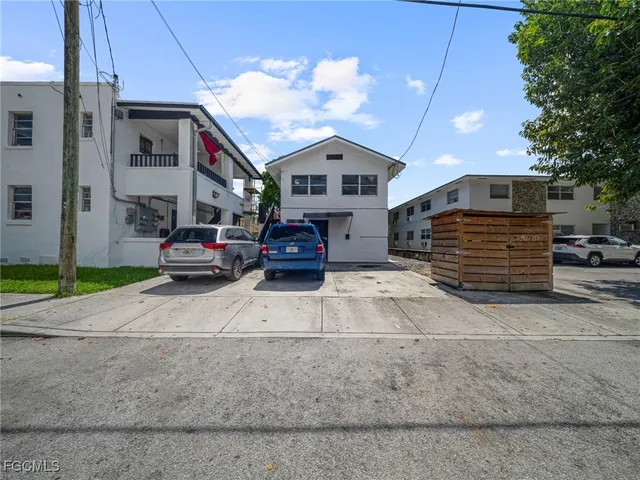 a car parked in front of building