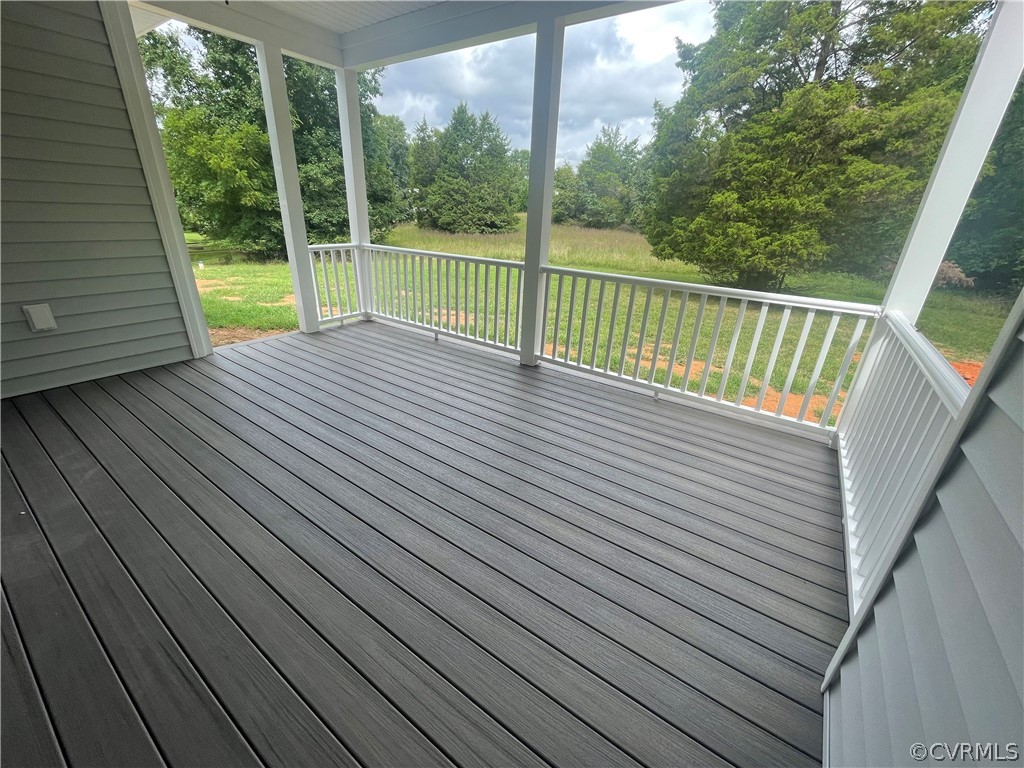 737 Rainbow Ridge Bumpass, VA 23024 - Photo 11 of 45 a view of balcony with wooden floor