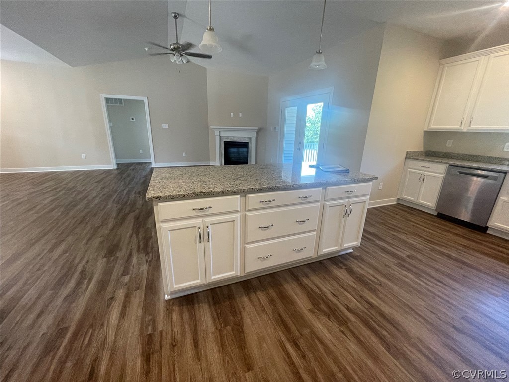 737 Rainbow Ridge Bumpass, VA 23024 - Photo 15 of 45 a spacious bathroom with a granite countertop sink and a mirror