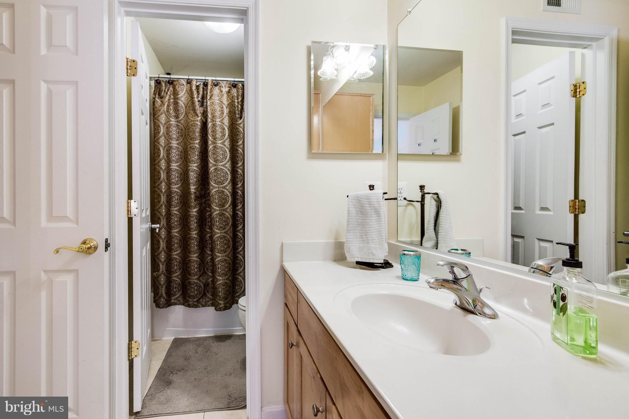 22960 Fanshaw Square Ashburn, VA 20148 - Photo 23 of 30 a bathroom with a sink and a mirror