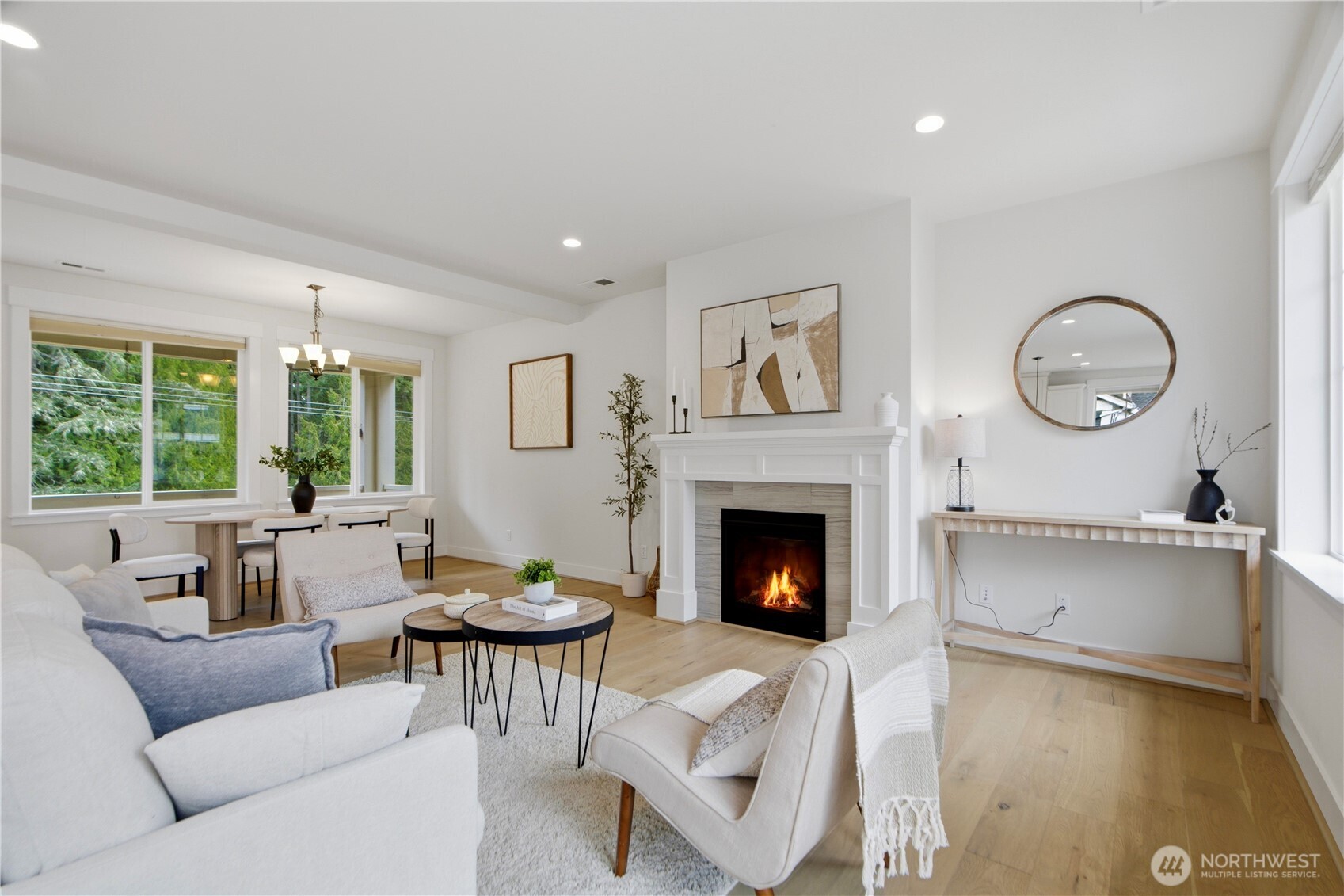 18615 46th Avenue Southeast Bothell, WA 98012 - Photo 17 of 37 a living room with furniture and a fireplace