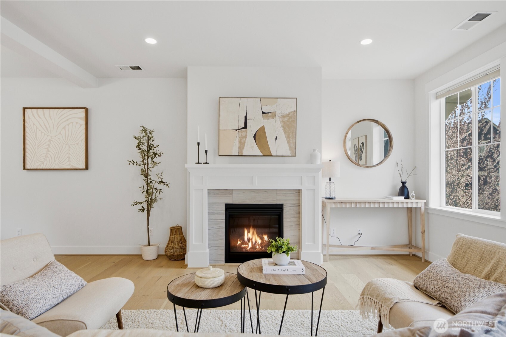 18615 46th Avenue Southeast Bothell, WA 98012 - Photo 6 of 37 a living room with furniture and a fireplace