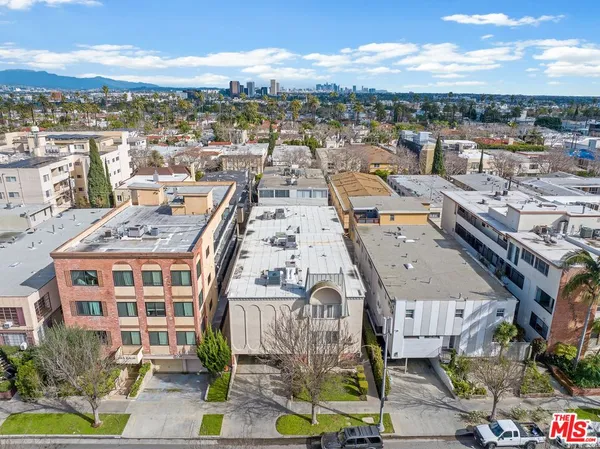 an aerial view of a city