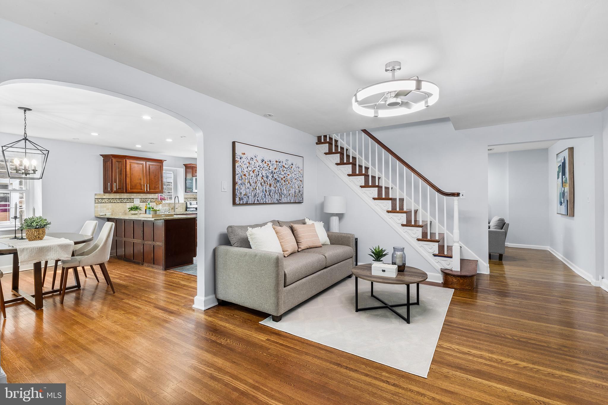 112 Rolling Road Bala Cynwyd, PA 19004 - Photo 5 of 39 a living room with furniture and a wooden floor