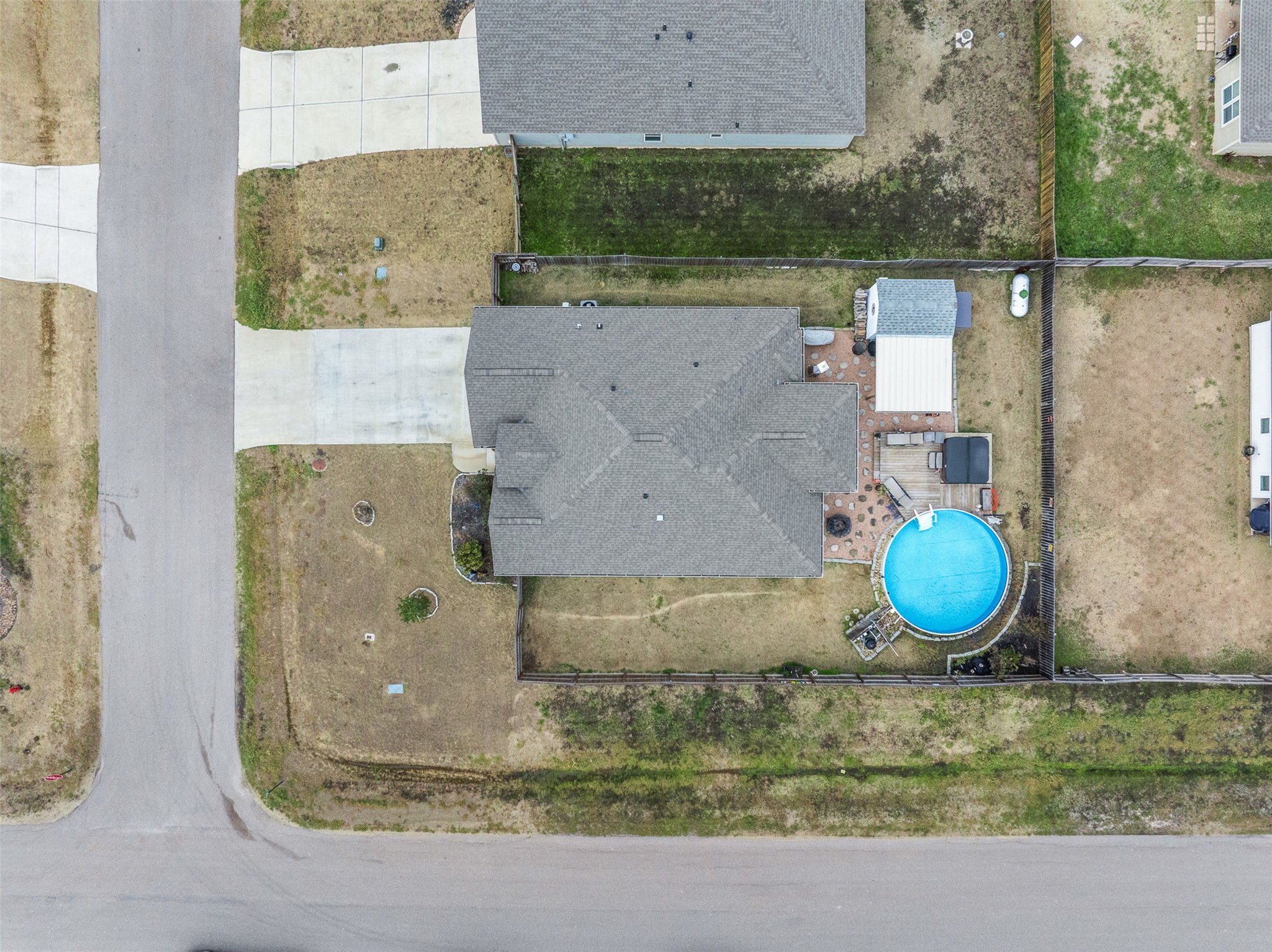 149 Windmill Road Somerville, TX 77879 - Photo 25 of 31 an aerial view of a house with a swimming pool