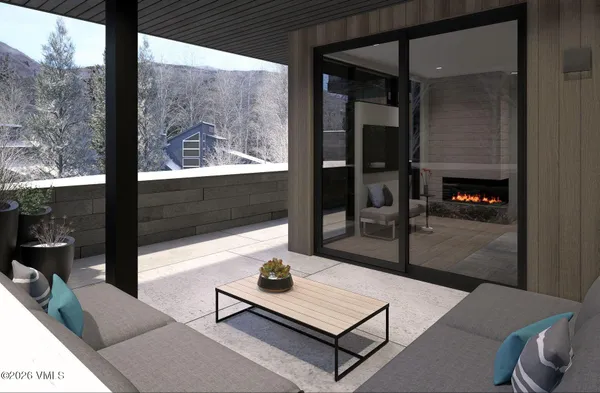 a building view with outdoor space