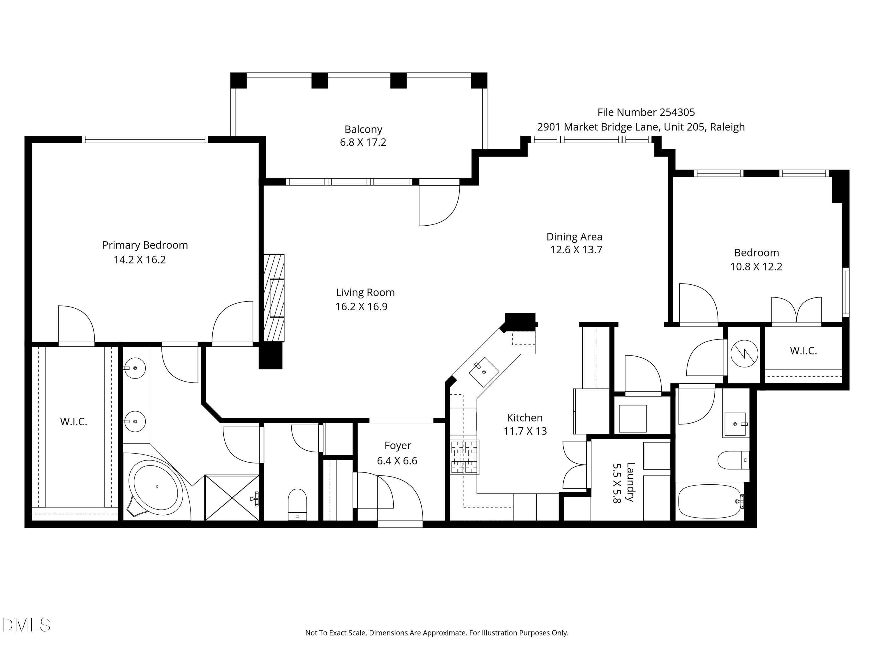 2901 Market Bridge Lane, Unit 205 Raleigh, NC 27608 - Photo 33 of 33 Floorplan - 2901-205 Market Bridge jpg