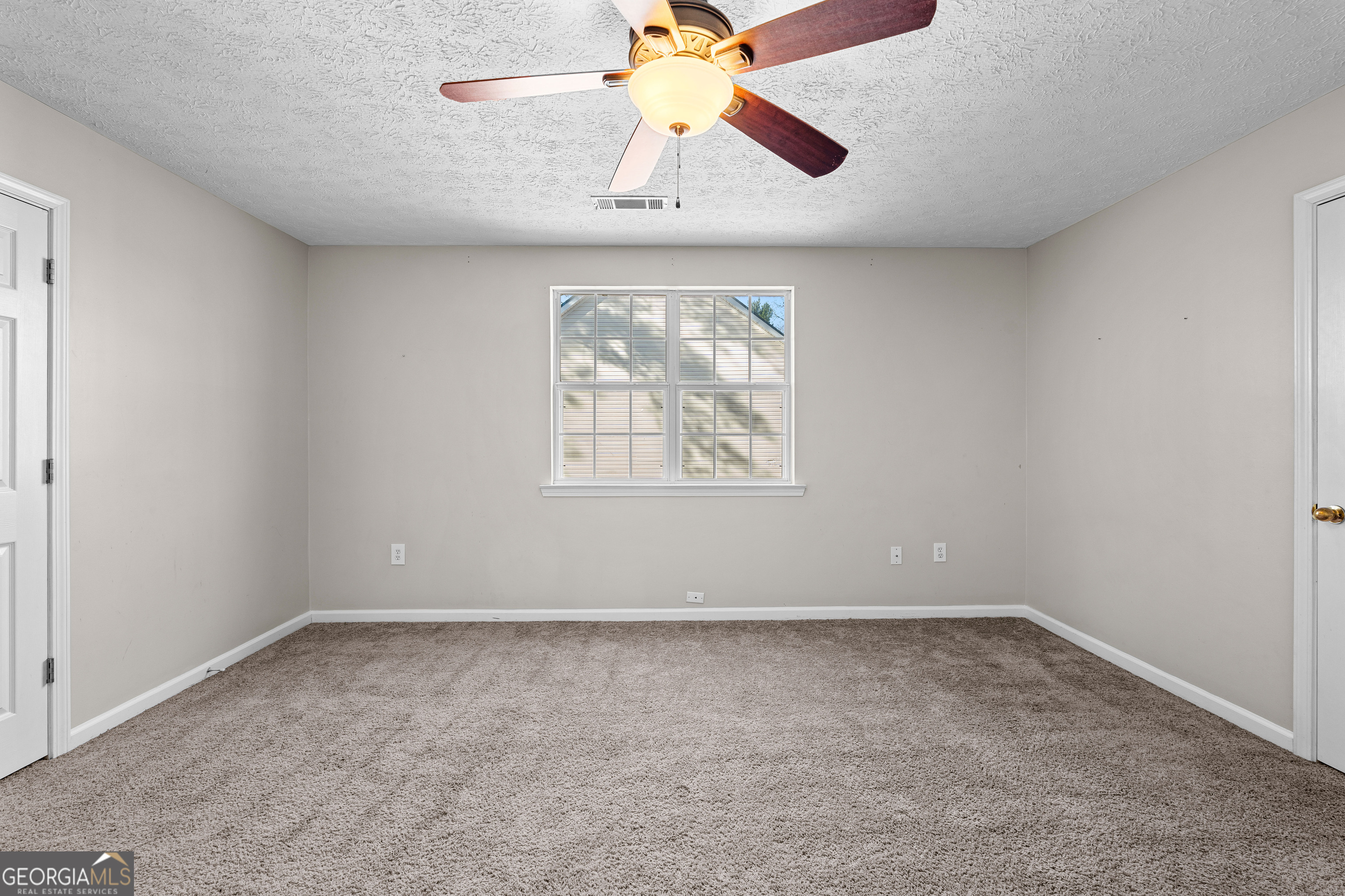 19 Rayner Drive Newnan, GA 30265 - Photo 28 of 53 an empty room with chandelier fan and windows