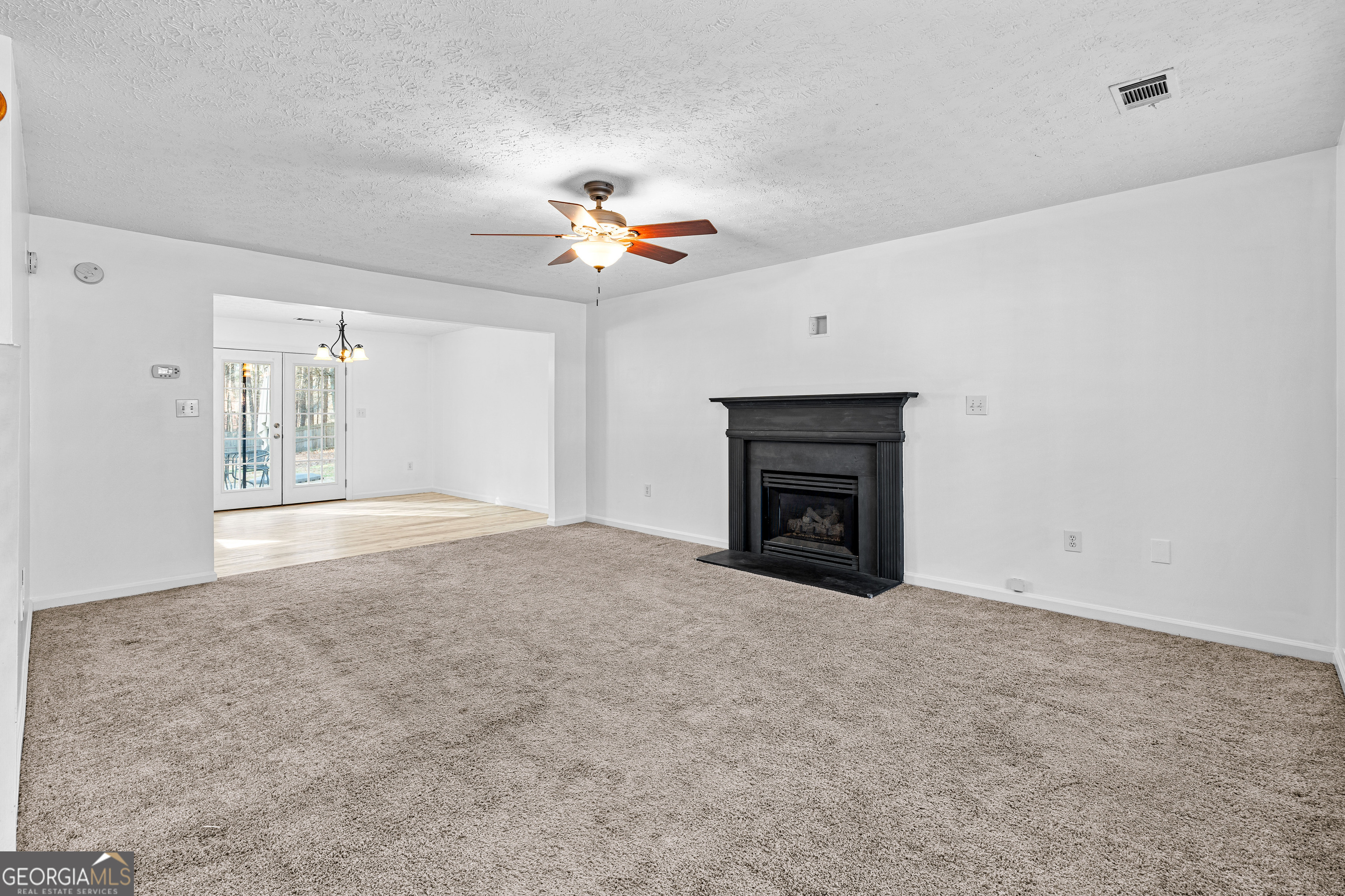 19 Rayner Drive Newnan, GA 30265 - Photo 6 of 53 an empty room with windows and fireplace