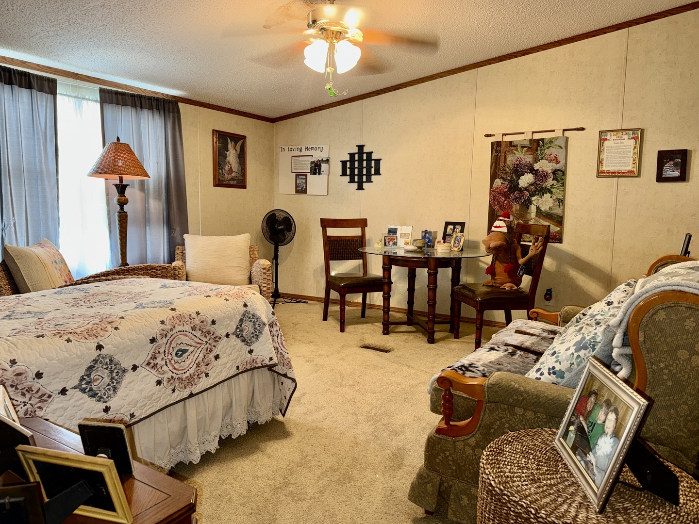 2025 Central Hill Road Grantsburg, IL 62943 - Photo 17 of 31 a bed room with a bed and a chair