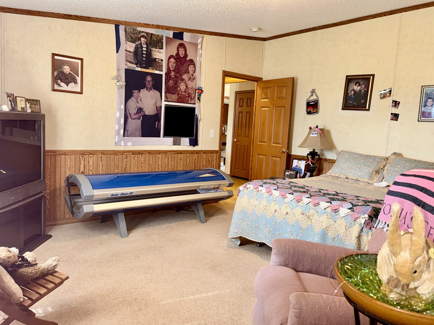 2025 Central Hill Road Grantsburg, IL 62943 - Photo 20 of 31 a bedroom with a bed and wall painting