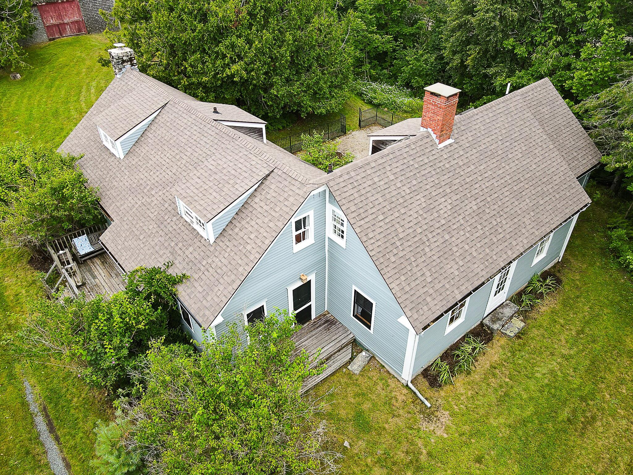 1319 Newbury Neck Road Surry, ME 04684 - Photo 55 of 68 Aerial view of front and side.