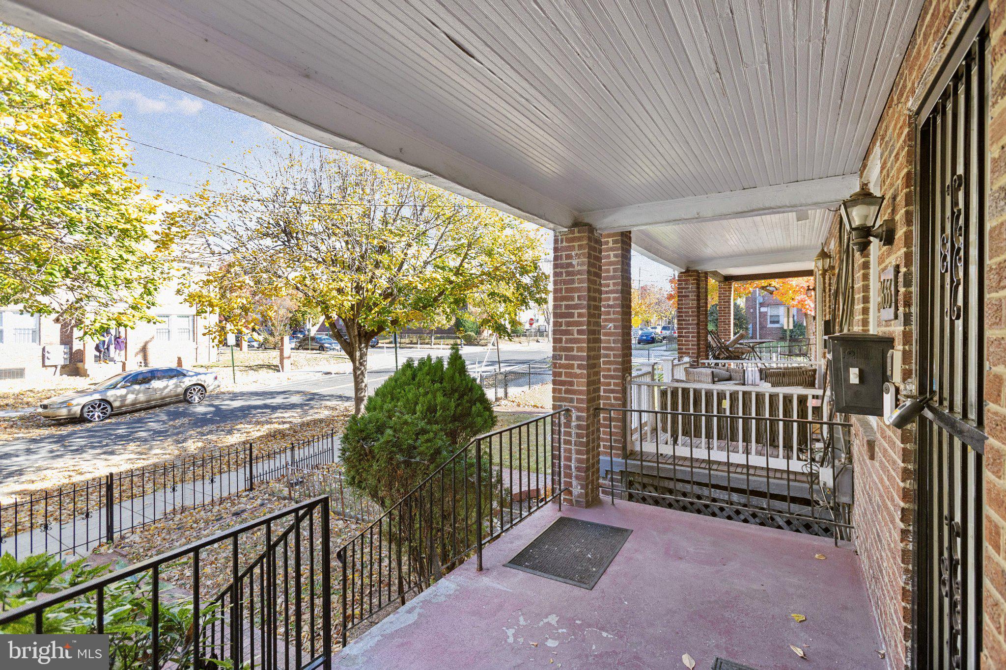 a view of a porch