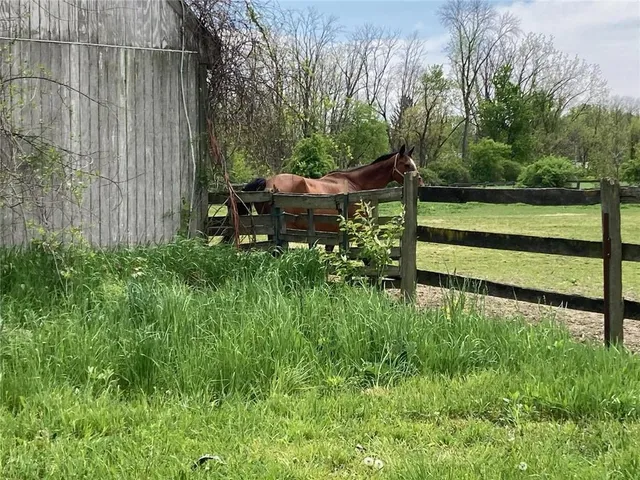 a view of a house with backyard