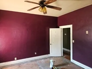 a view of a backyard of the house