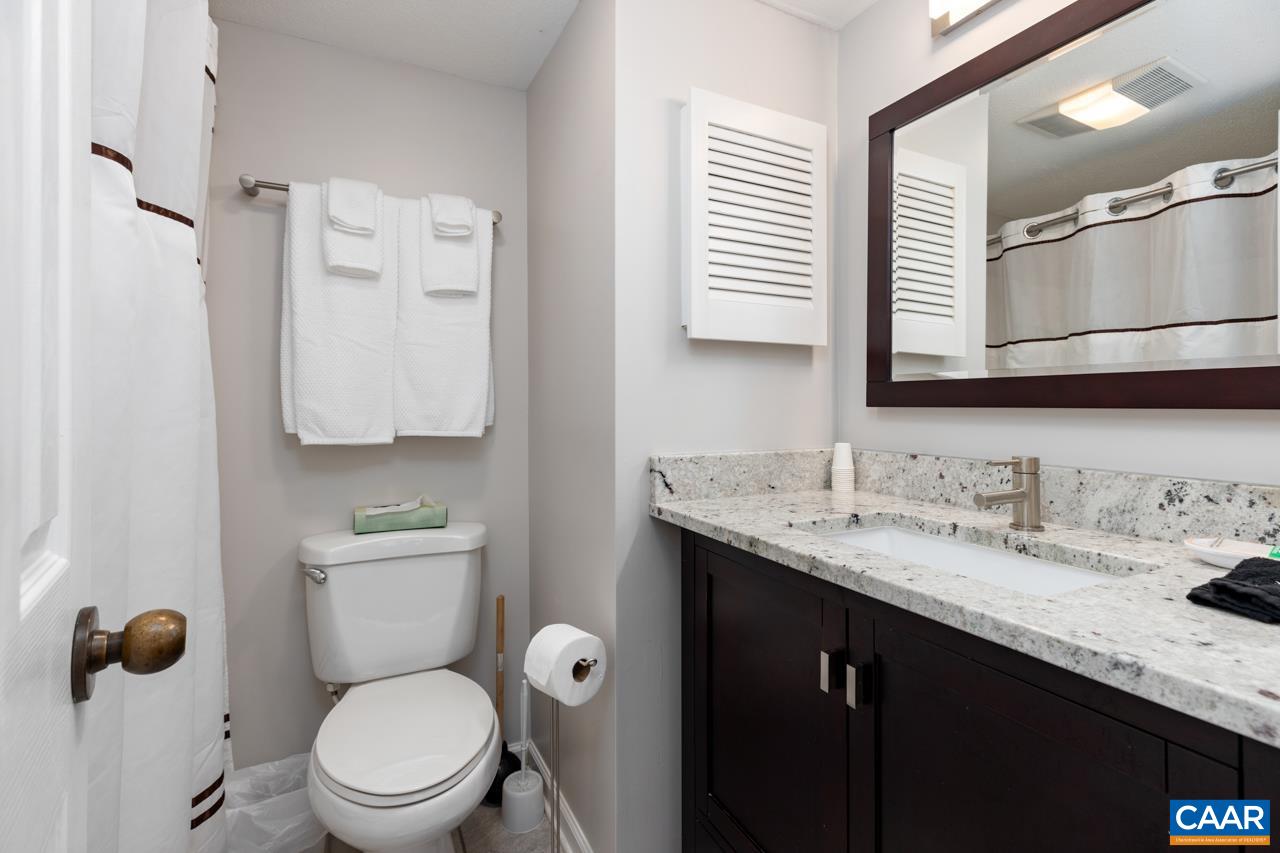 2078 Stone Ridge Roseland, VA 22967 - Photo 18 of 39 a bathroom with a granite countertop toilet sink and mirror