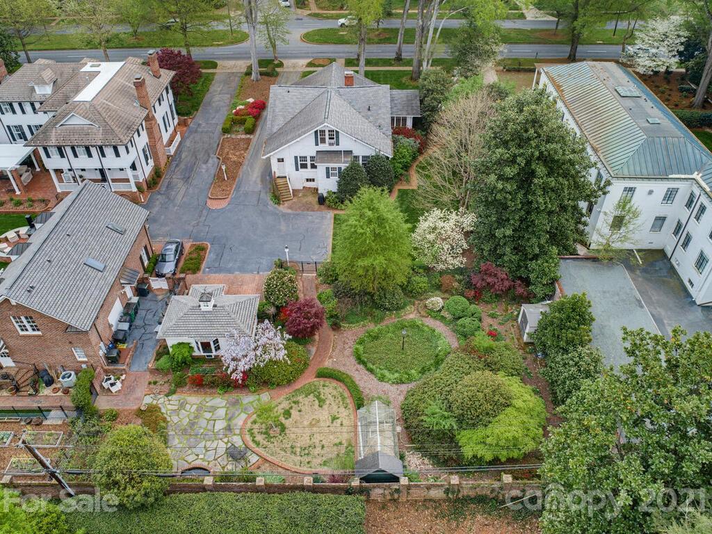 an aerial view of multiple house