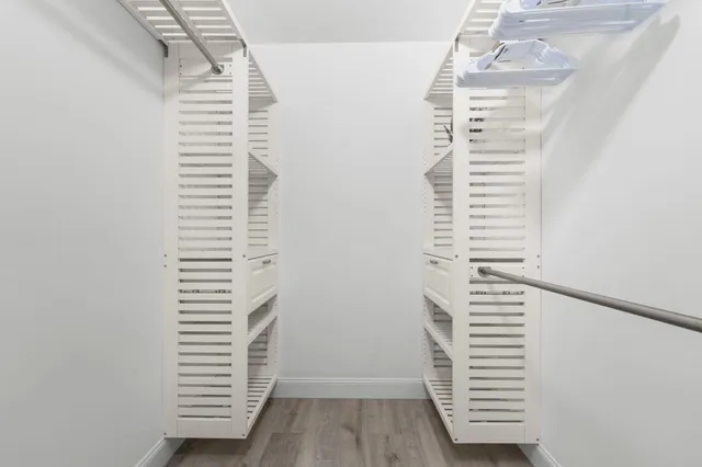 a view of a room with stairs