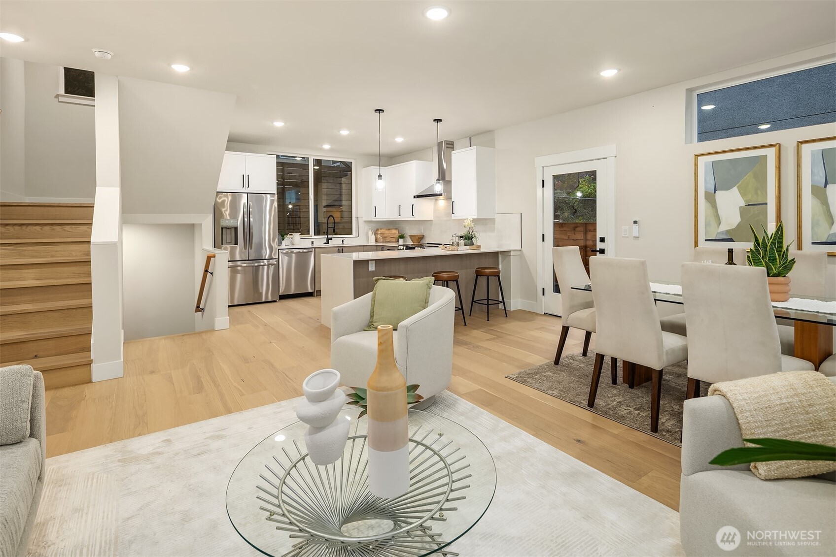1313 14th Avenue South, Unit B Seattle, WA 98144 - Photo 12 of 30 a living room with furniture kitchen view and a table