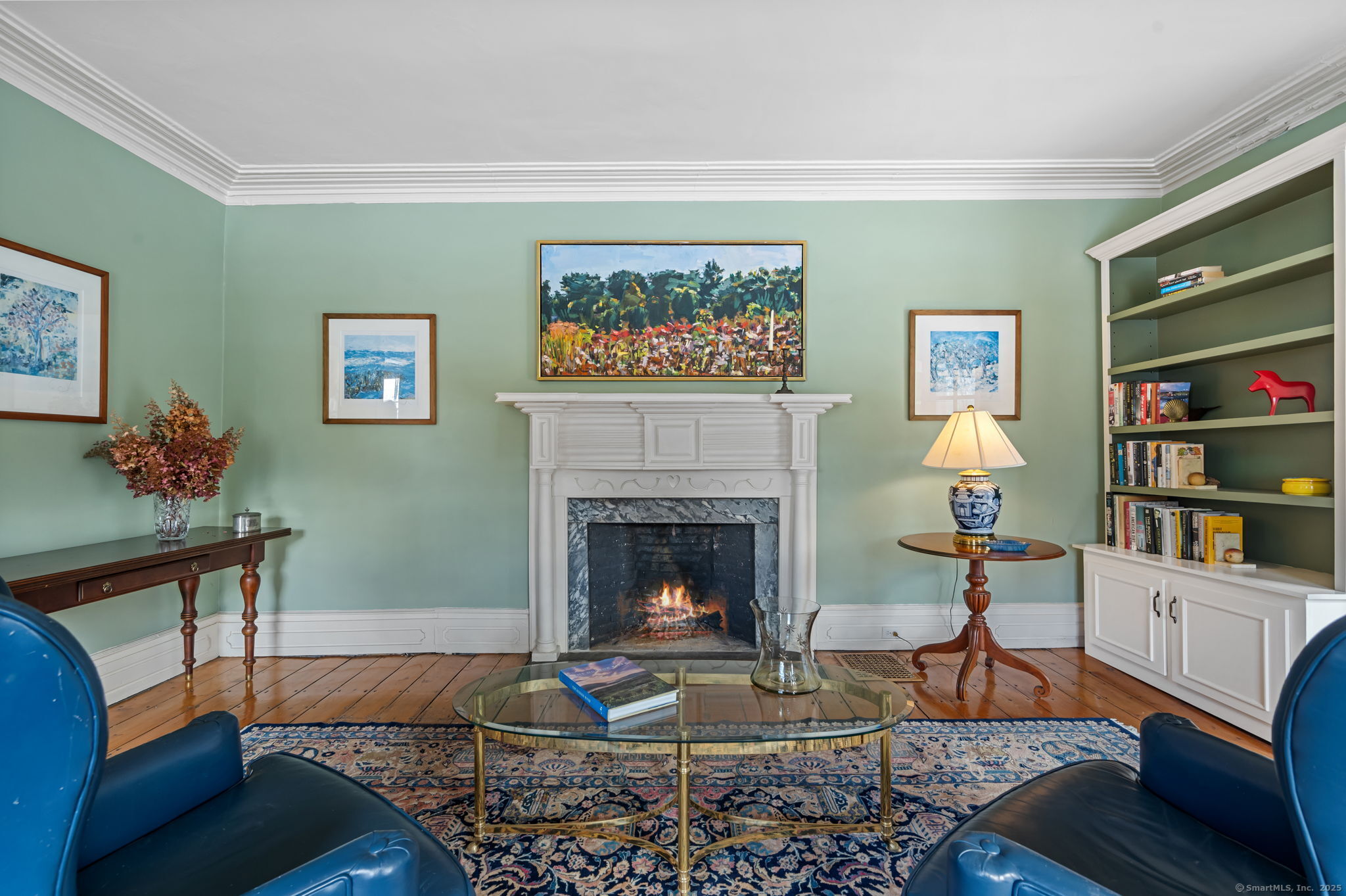 45 Great Pasture Road Redding, CT 06896 - Photo 20 of 39 Living room fireplace