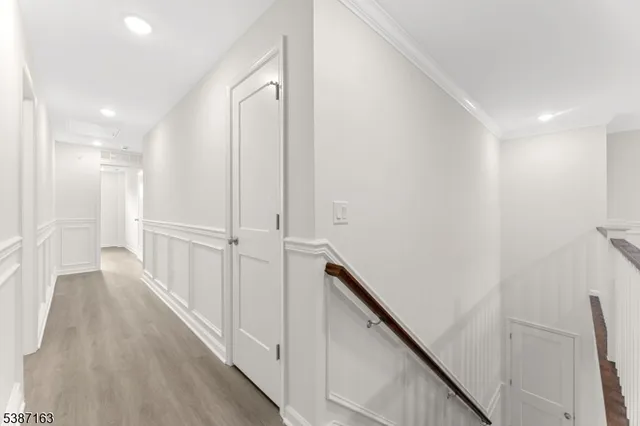 a workspace with furniture and wooden floor