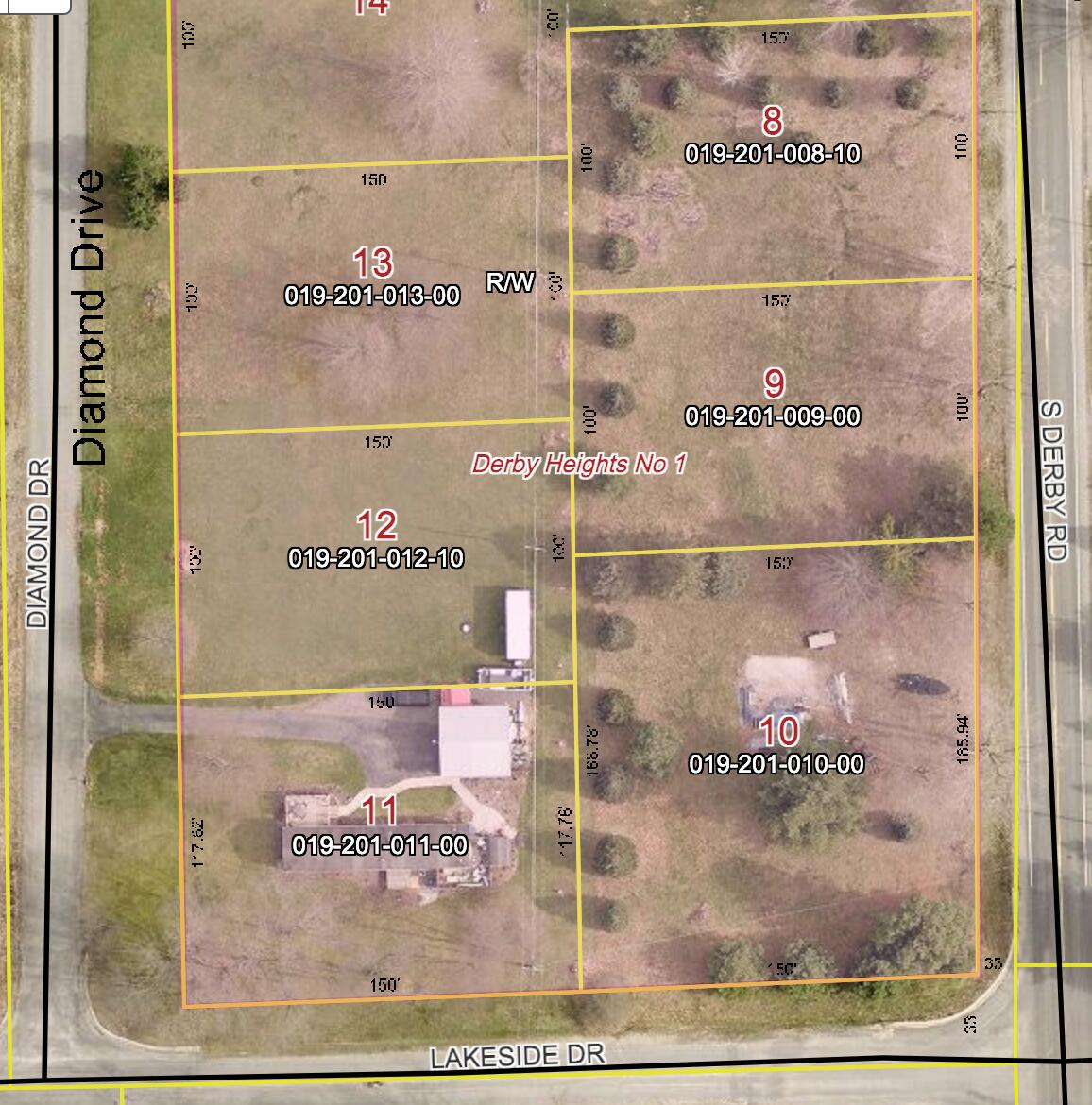 1434 Derby Road Southwest, Unit PARCEL 8 Stanton, MI 48888 - Photo 5 of 8 All Lots Outline