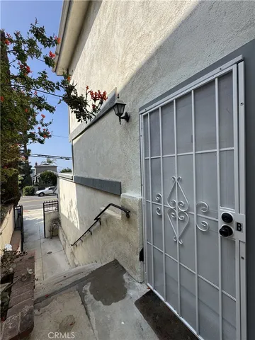 view of a house with a potted plant