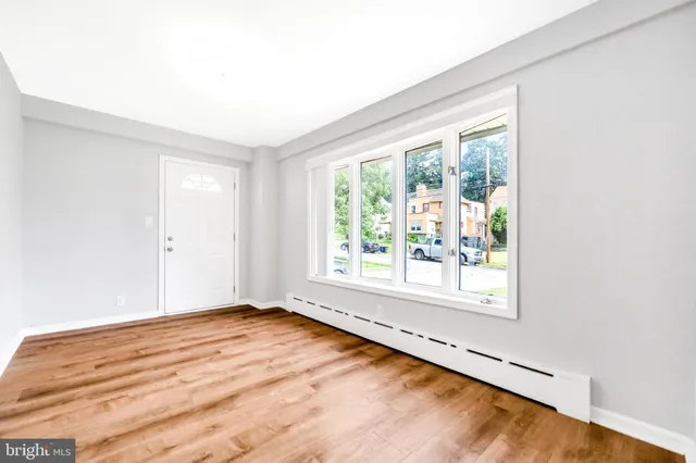 an empty room with a window